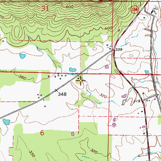 Topographic Map of Township of Martin, AR