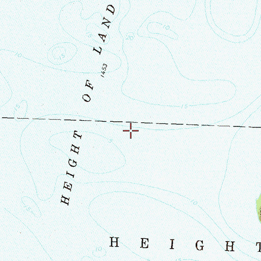 Topographic Map of Township of Height of Land, MN