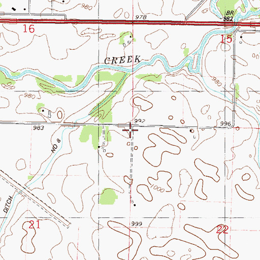 Topographic Map of Township of Helen, MN