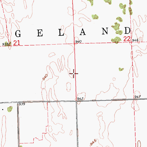 Topographic Map of Township of Helgeland, MN