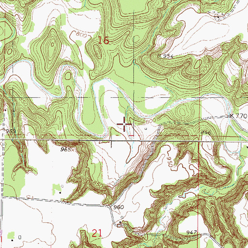 Topographic Map of Township of Henderson, MN