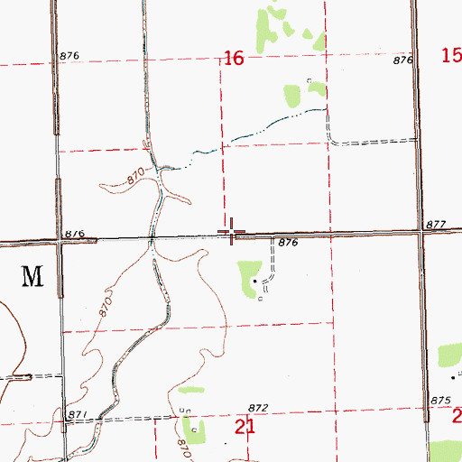 Topographic Map of Township of Hendrum, MN
