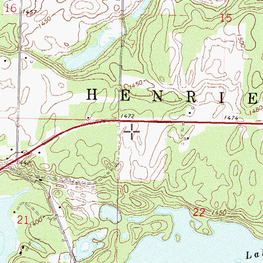 Topographic Map of Township of Henrietta, MN