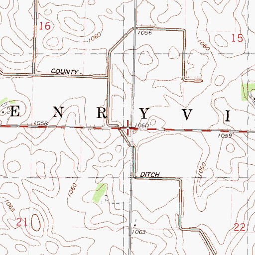 Topographic Map of Township of Henryville, MN