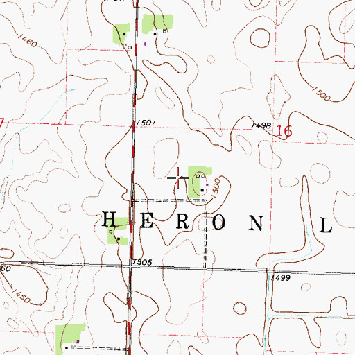 Topographic Map of Township of Heron Lake, MN