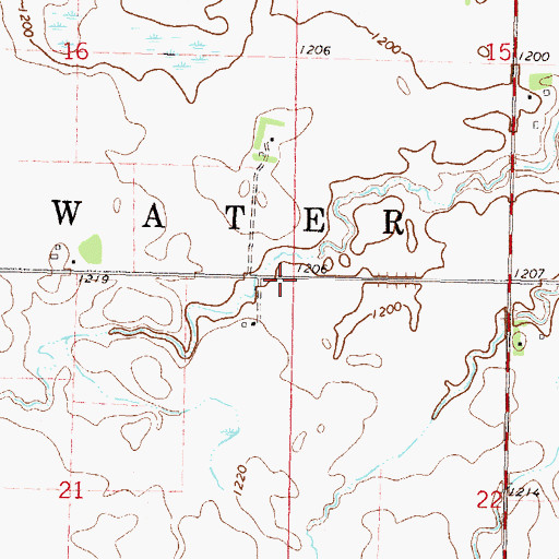 Topographic Map of Township of Highwater, MN