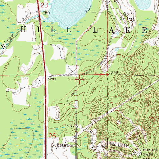 Topographic Map of City of Hill City, MN