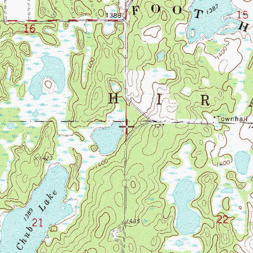 Topographic Map of Township of Hiram, MN