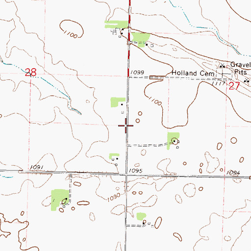 Topographic Map of Township of Holland, MN