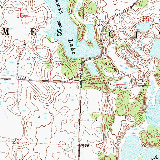 Topographic Map of Township of Holmes City, MN