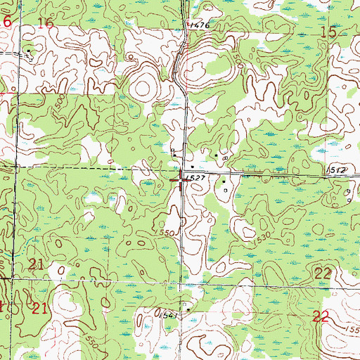 Topographic Map of Township of Holst, MN