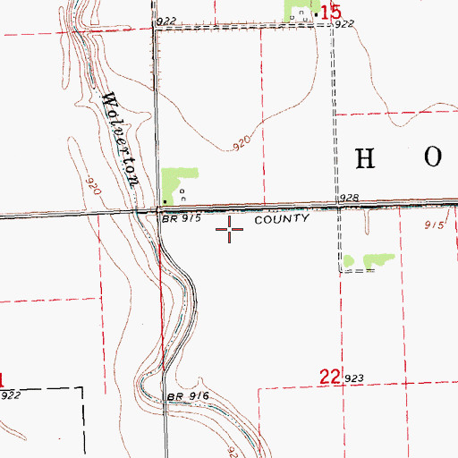 Topographic Map of Township of Holy Cross, MN