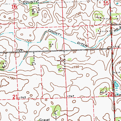Topographic Map of Township of Hope, MN