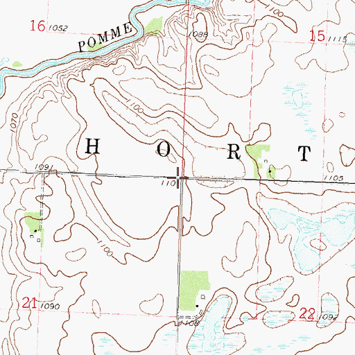 Topographic Map of Township of Horton, MN