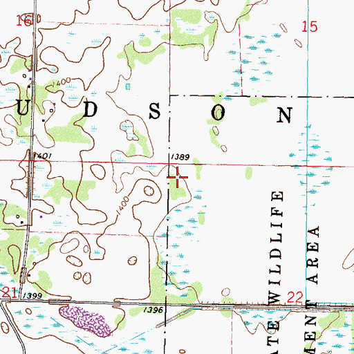 Topographic Map of Township of Hudson, MN