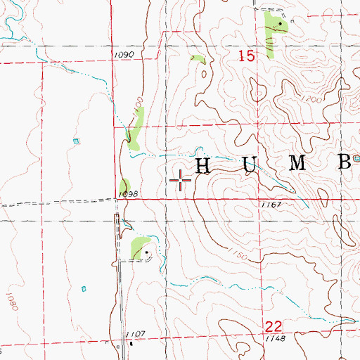 Topographic Map of Township of Humboldt, MN