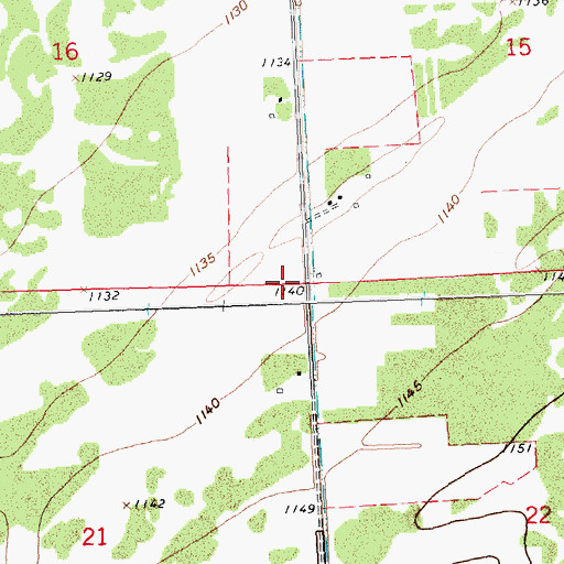 Topographic Map of Township of Huntly, MN