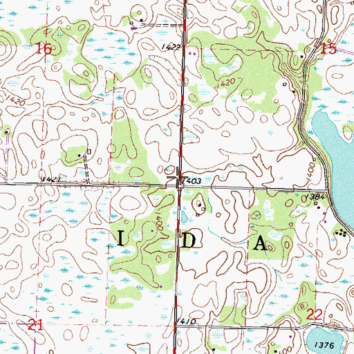 Topographic Map of Township of Ida, MN