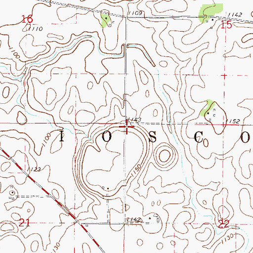 Topographic Map of Township of Iosco, MN