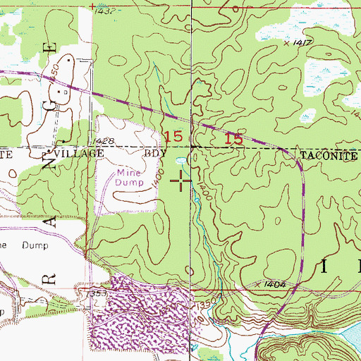 Topographic Map of Township of Iron Range (historical), MN