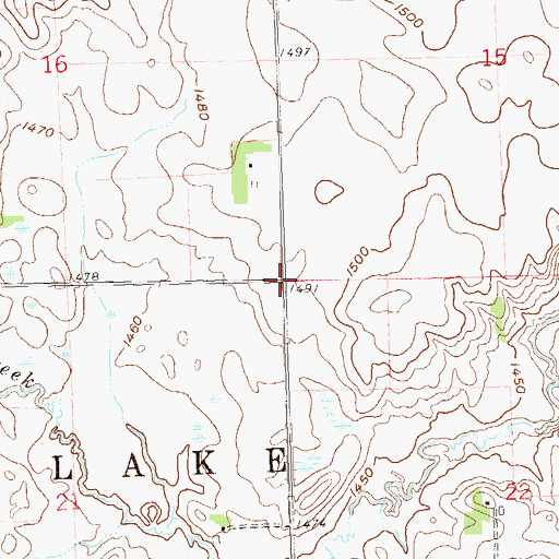 Topographic Map of Township of Island Lake, MN