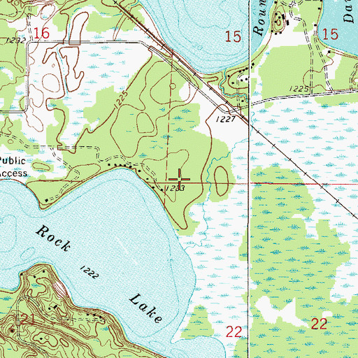 Topographic Map of Township of Jevne, MN