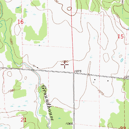 Topographic Map of Township of Kanabec, MN