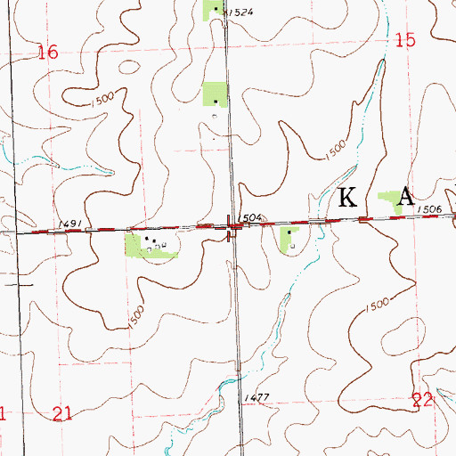 Topographic Map of Township of Kanaranzi, MN