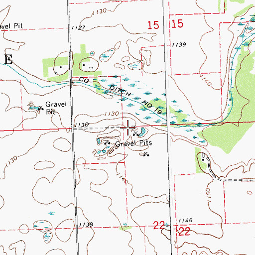 Topographic Map of Township of Keene, MN