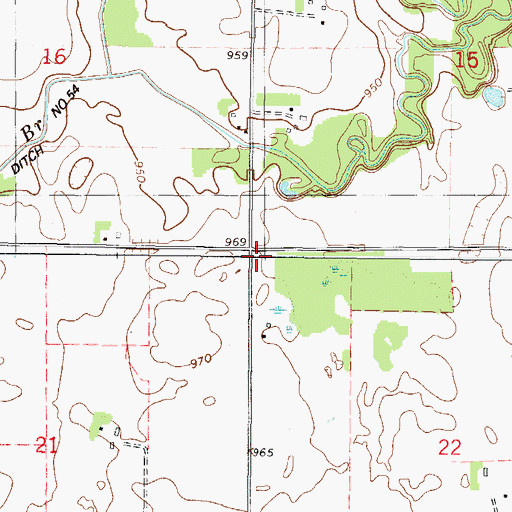 Topographic Map of Township of Kelso, MN