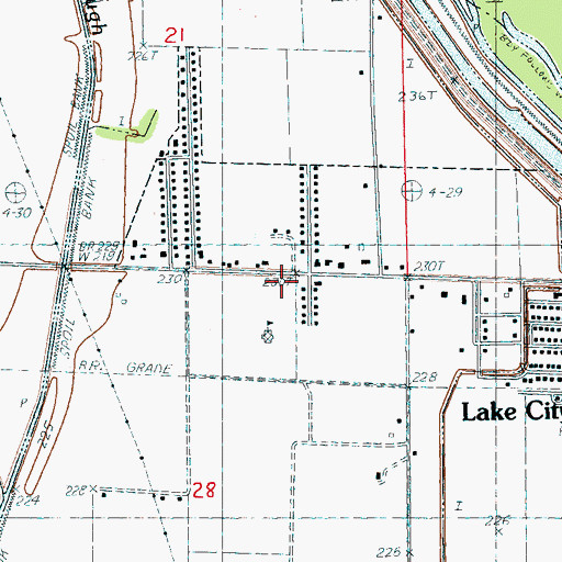 Topographic Map of Township of Lake City, AR