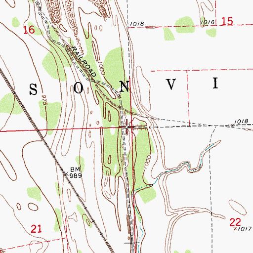 Topographic Map of Township of Kertsonville, MN