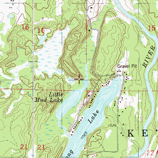 Topographic Map of Township of Kettle River, MN
