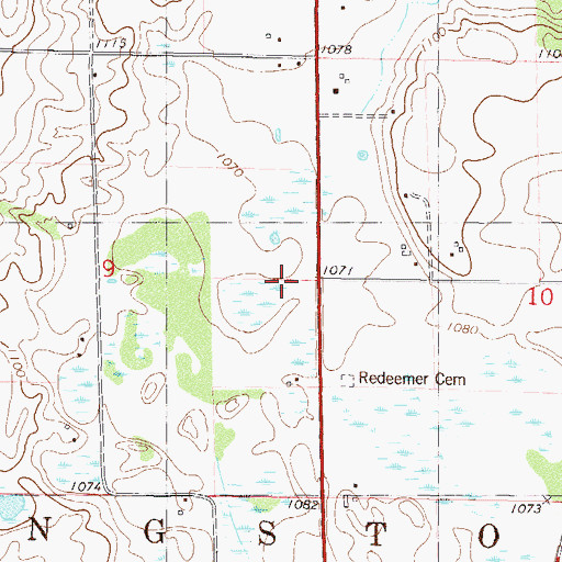Topographic Map of Township of Kingston, MN