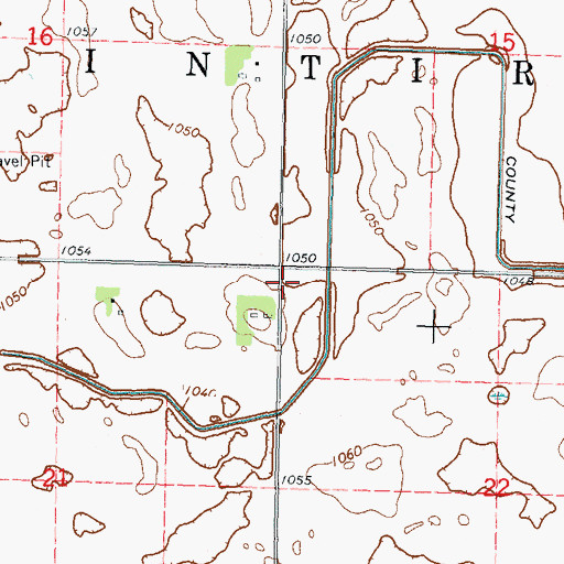 Topographic Map of Township of Kintire, MN