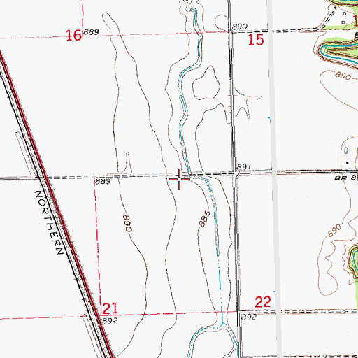 Topographic Map of Township of Kragnes, MN