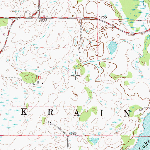 Topographic Map of Township of Krain, MN