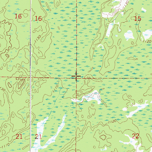 Topographic Map of Township of Kroschel, MN