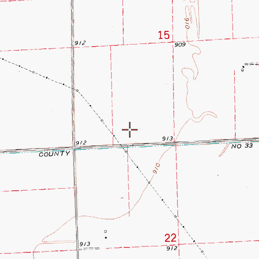 Topographic Map of Township of Kurtz, MN