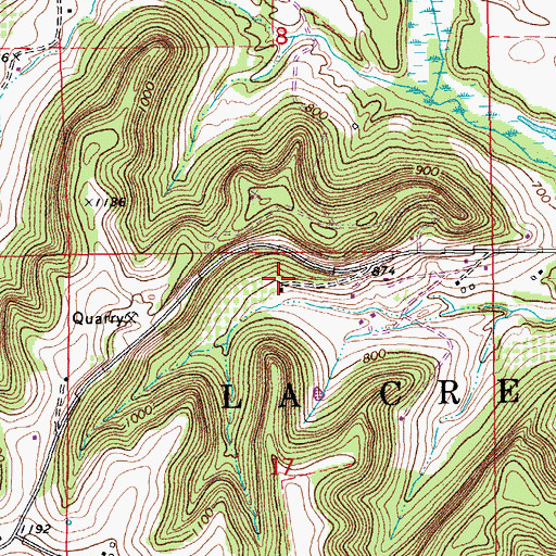 Topographic Map of Township of La Crescent, MN