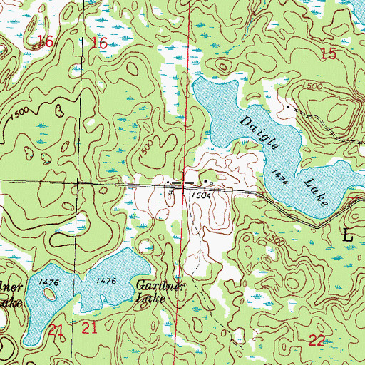 Topographic Map of Township of La Garde, MN