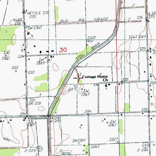 Topographic Map of Township of Nettleton, AR