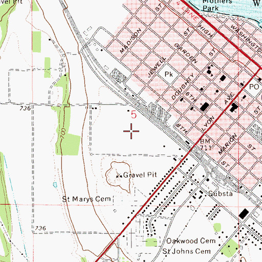 Topographic Map of City of Lake City, MN