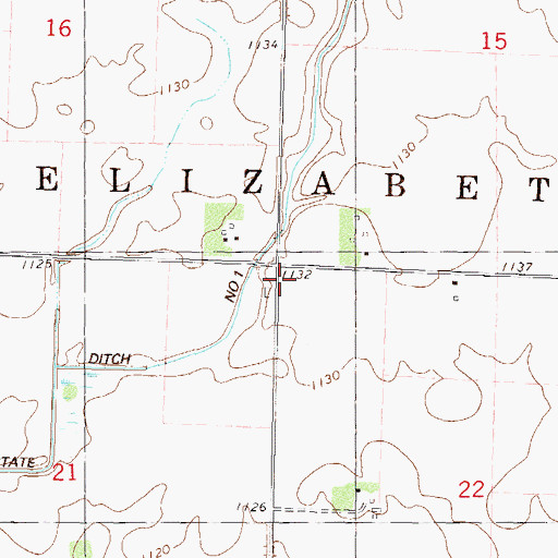 Topographic Map of Township of Lake Elizabeth, MN