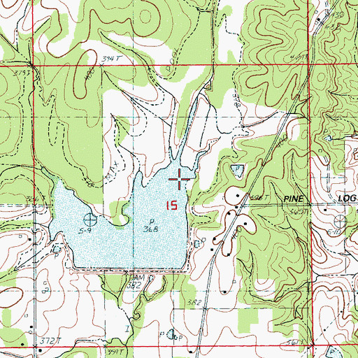 Topographic Map of Township of Powell, AR