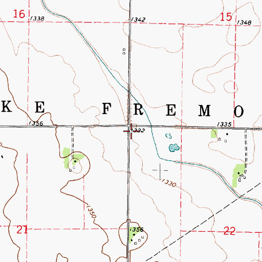 Topographic Map of Township of Lake Fremont, MN