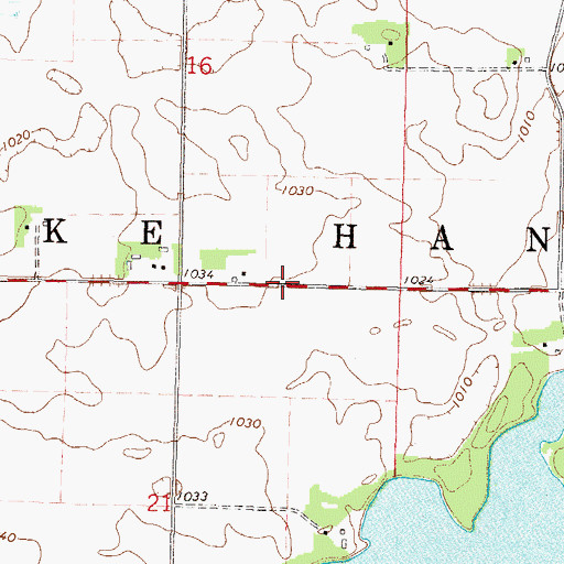 Topographic Map of Township of Lake Hanska, MN