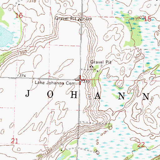Topographic Map of Township of Lake Johanna, MN