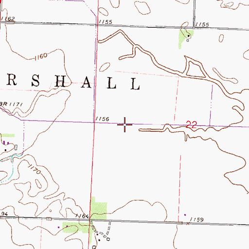 Topographic Map of Township of Lake Marshall, MN