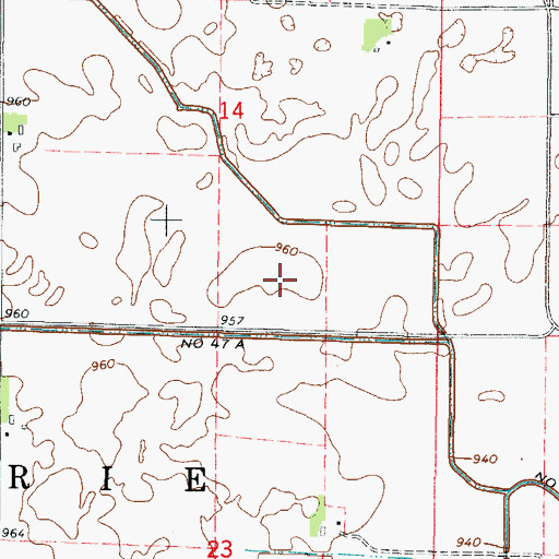 Topographic Map of Township of Lake Prairie, MN